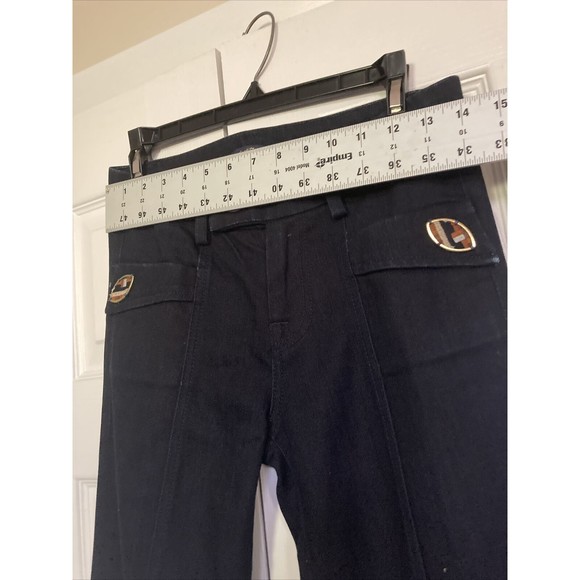 7 For All Mankind Women's Jeans Dark Wash Denim Flare Bell Bottom Size 26 - Picture 3 of 12